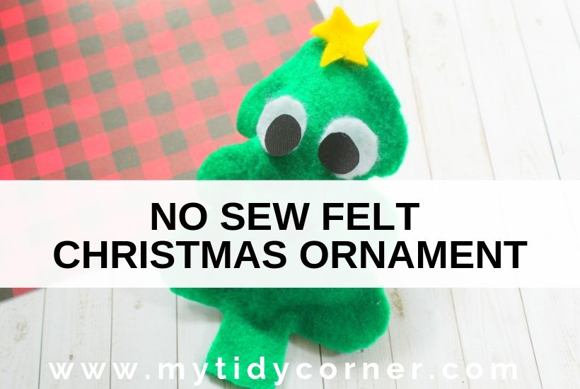 DIY no sew felt christmas tree ornament