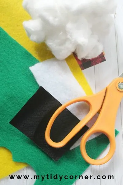 What you need to make no sew felt ornament