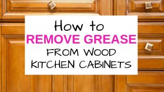 How to remove grease from wood kichen cabinets