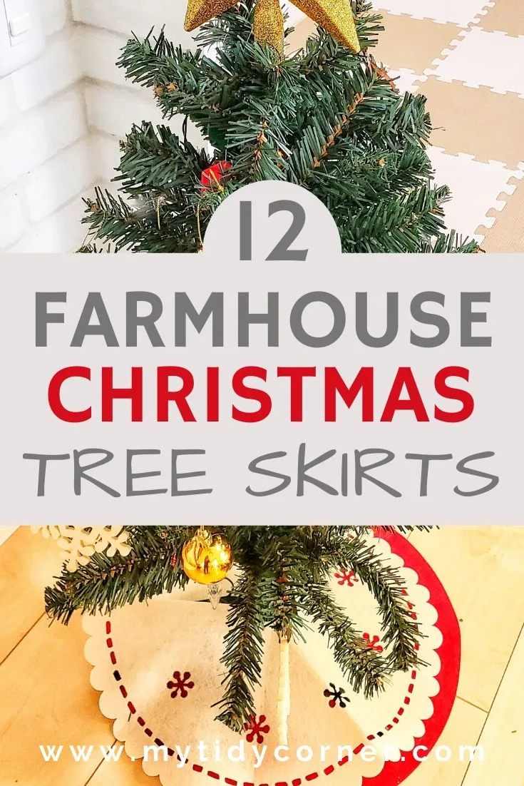 Rustic farmhouse Christmas tree skirts