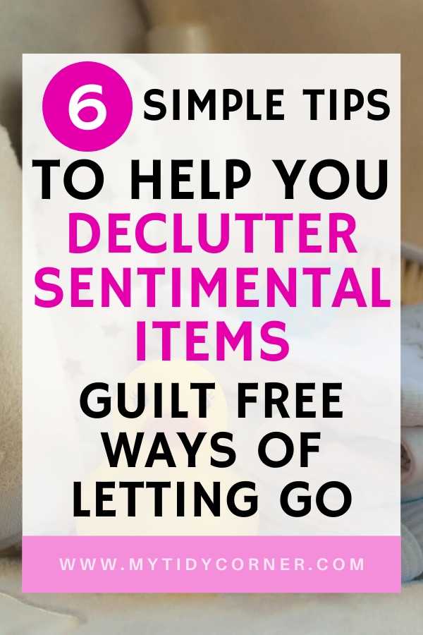 Tips for letting go of sentimental items
