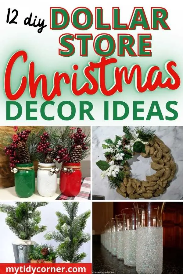 Inexpensive DIY Dollar Store Christmas decoration ideas
