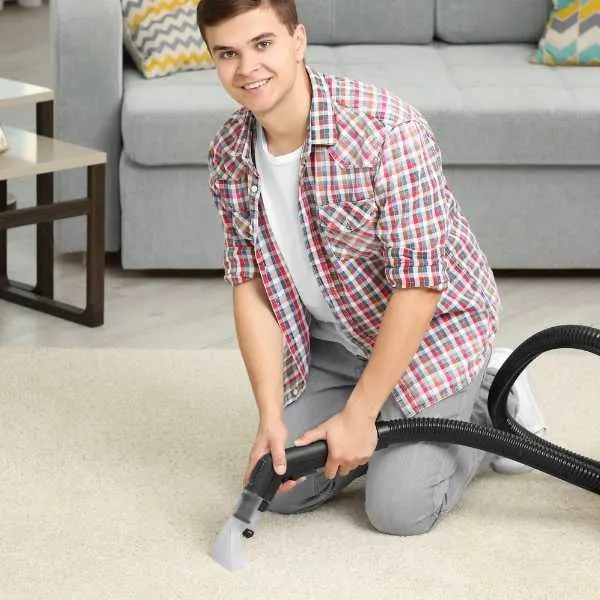 Cleaning area rugs with steam cleaner