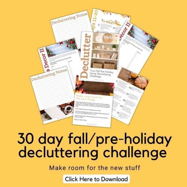 30 Day declutter challenge pdf free