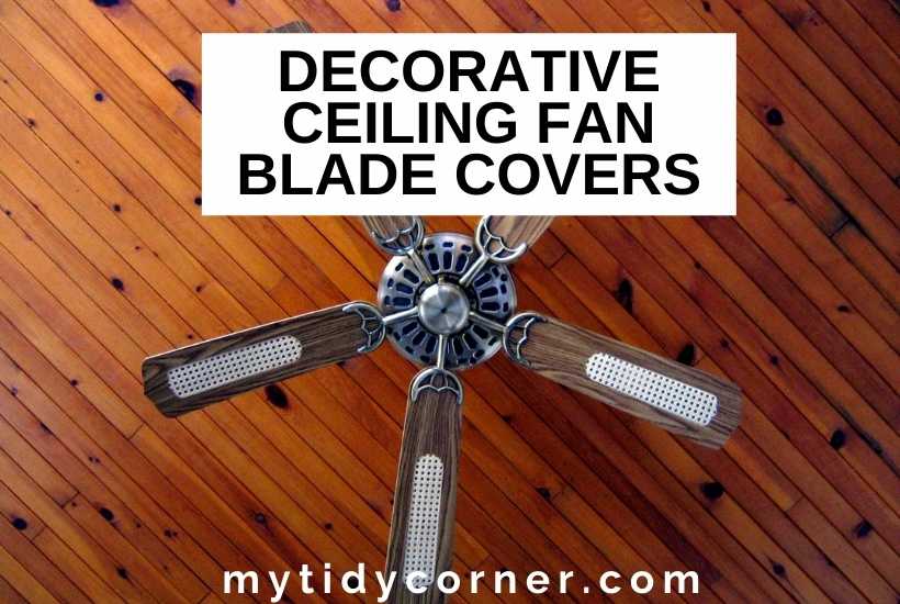 Decorative ceiling fan blade covers