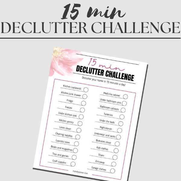 15 Minute Declutter challenge