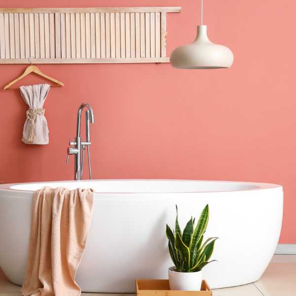 Blush pink bathroom 