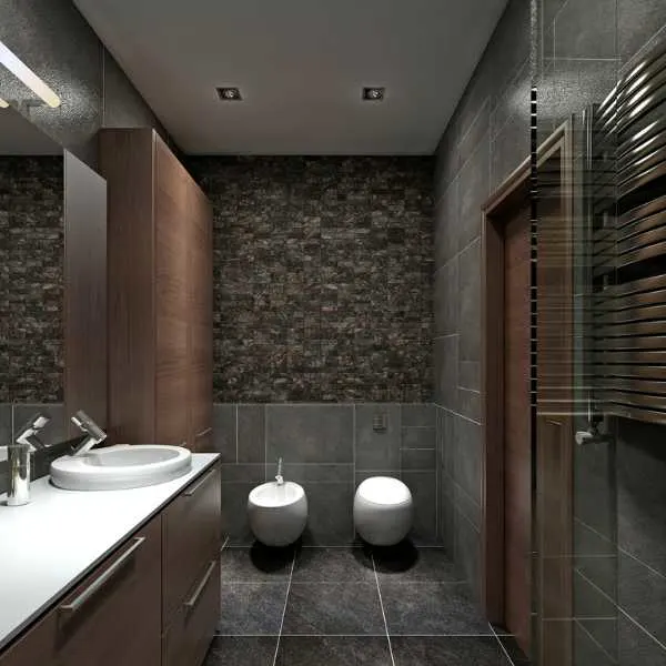 Dark color bathroom
