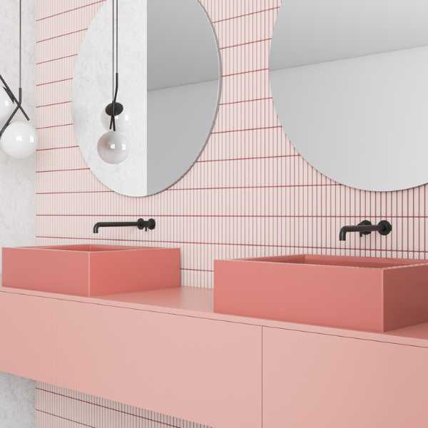 Pink vanity