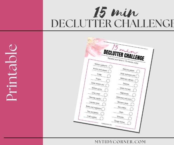15 Minute declutter challenge