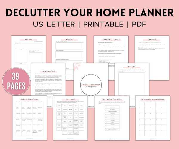 Declutter your home planner