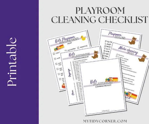 Kid's playroom cleaning checklist