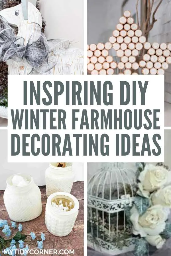 Inspiring diy winter farmhouse decorating ideas.