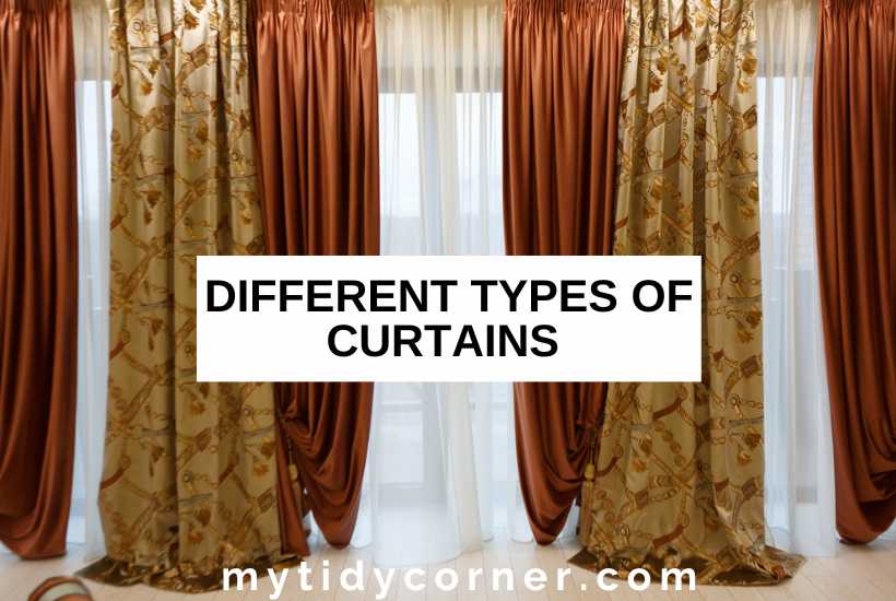 Different types of curtains.