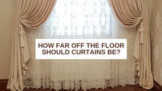 Curtains over a window and text overlay that reads, 
