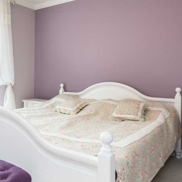 Lavender wall room.