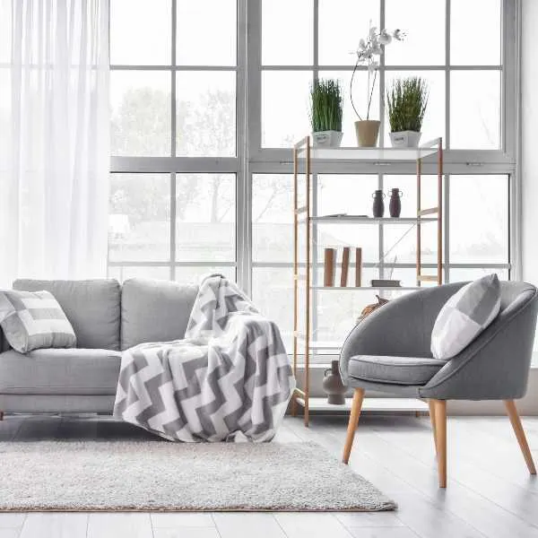 Gray living room.