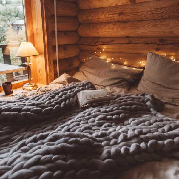 Norwegian style bedroom.
