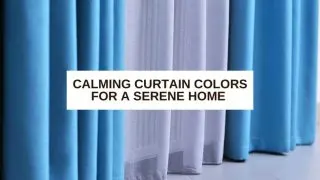 Blue and white drapes and text overlay that says. 