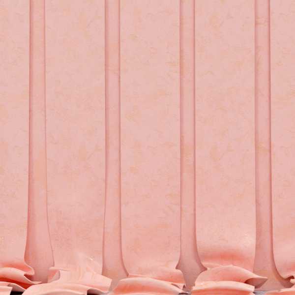 Coral pink curtain.