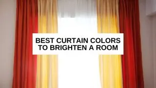 Red, yellow and white curtains and text overlay that says, 