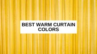 Yellow curtain and text overlay that says, 