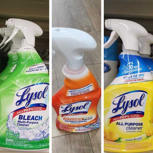 Lysol cleaners.