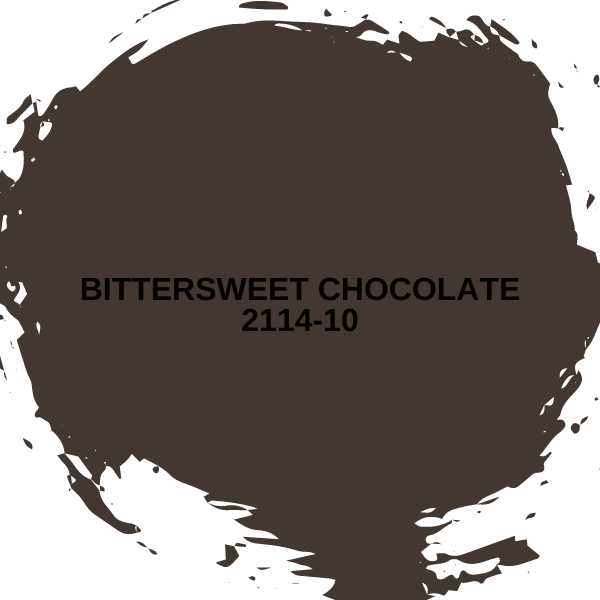 Bittersweet Chocolate 2114-10 by Benjamin Moore.