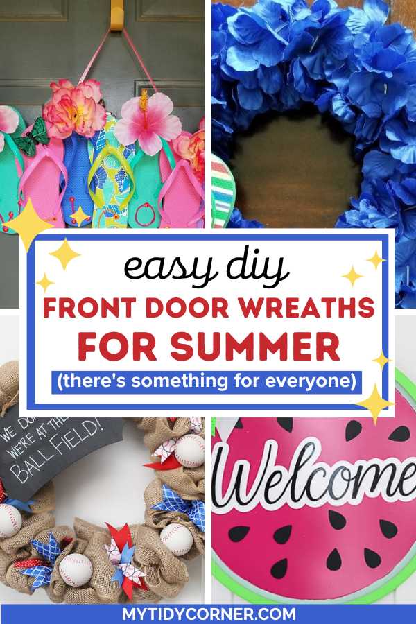 Diy front door wreaths for summer.