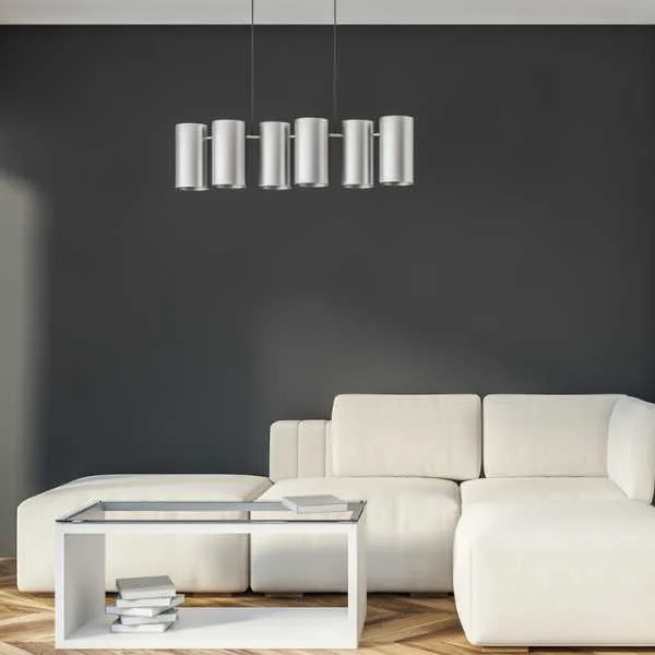 Gray and white living room.