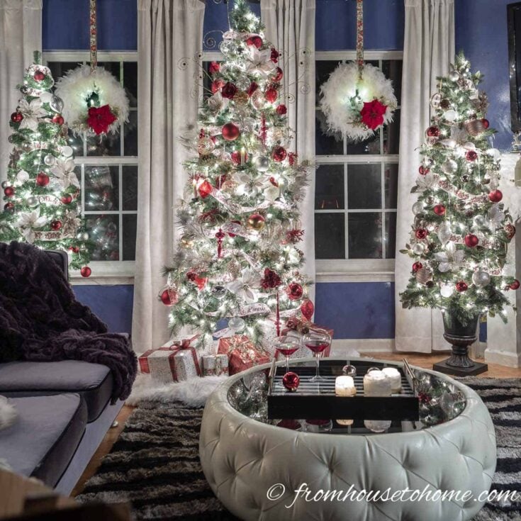 Image for White, Red and Gold Christmas Home Decor Ideas