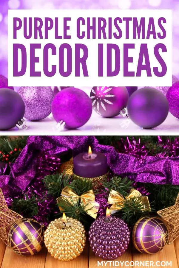 Dreaming of a bold holiday theme and looking for purple Christmas decor ideas? Bring your holiday vision to life with purple Christmas ornaments, a purple Christmas tree, and twinkling purple Christmas Lights. These purple Christmas decorations are perfect for both traditional and Faux Christmas styles! Purple Christmas decor ideas.