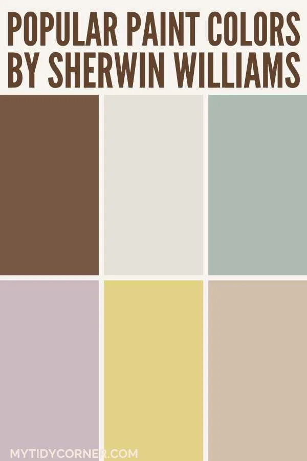 Popular Sherwin Williams paint colors.