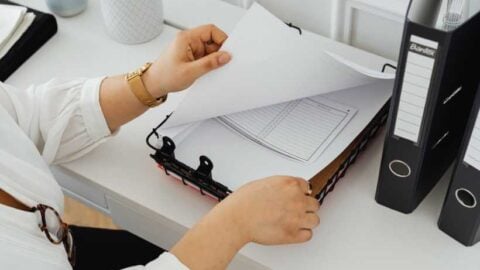 Home office paperwork storage ideas featured image.