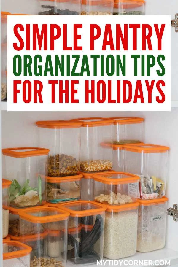 A pantry - Pin for pantry organization tips for the holidays pin.