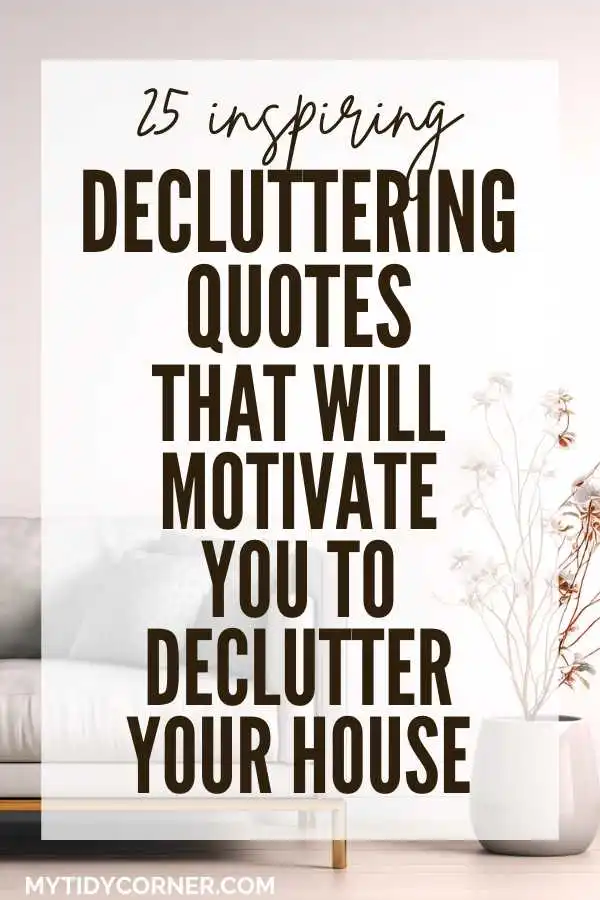 Decluttering quotes pin