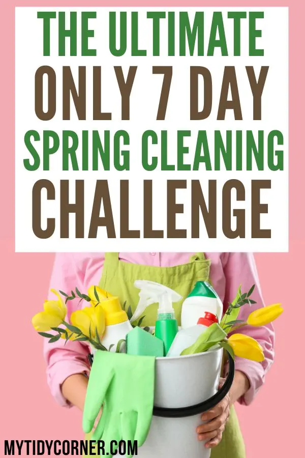7 Day spring cleaning challenge pin