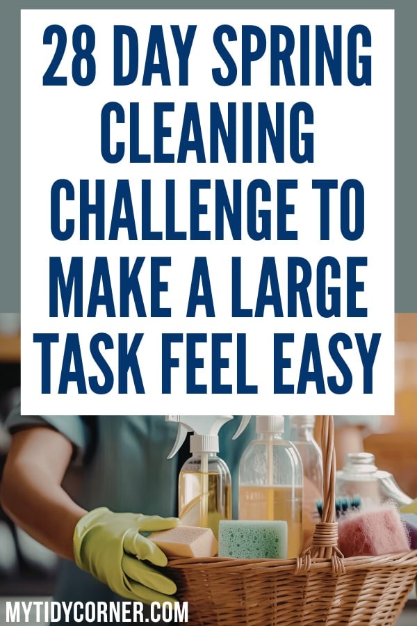 28 Day spring cleaning challenge pin