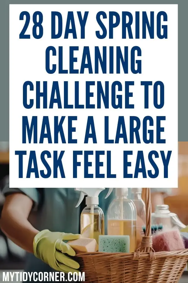 28 Day spring cleaning challenge pin
