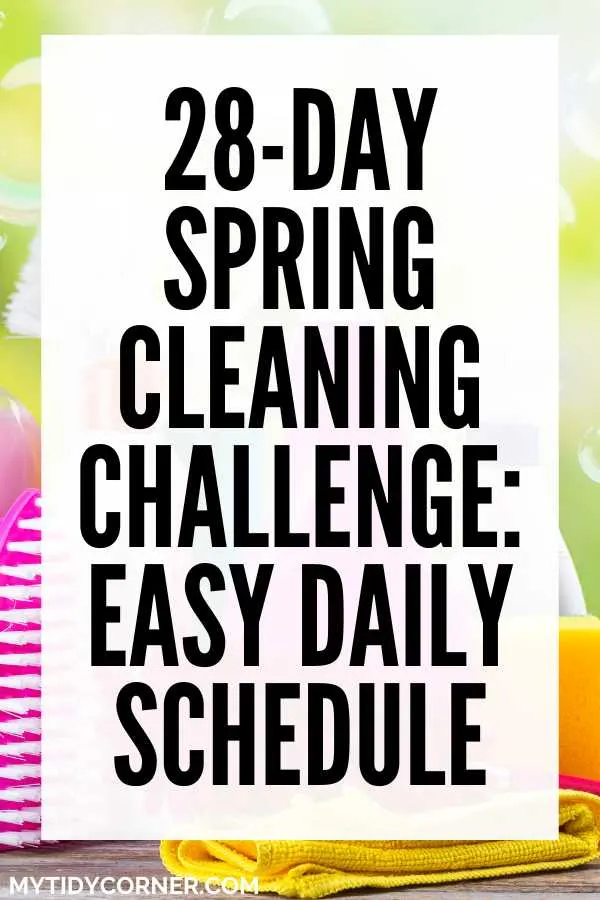 28 Day spring cleaning challenge pin