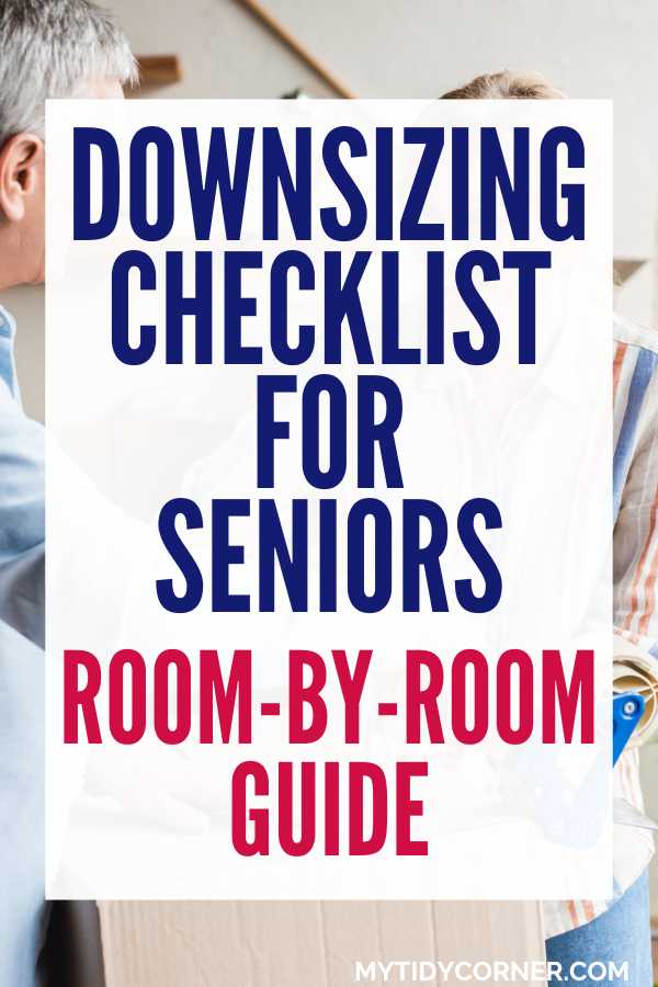 Downsizing checklist for seniors pin