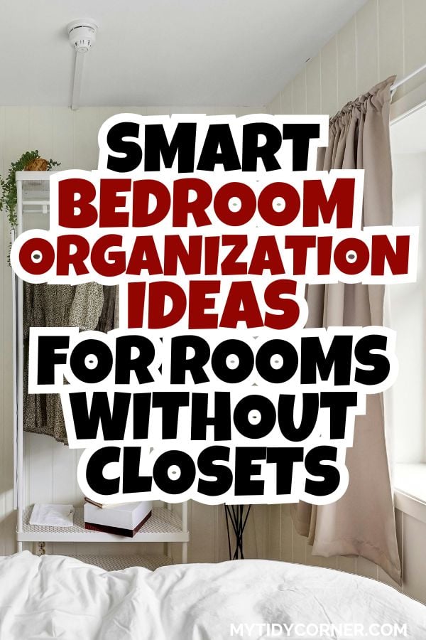 No closet bedroom organization ideas pin